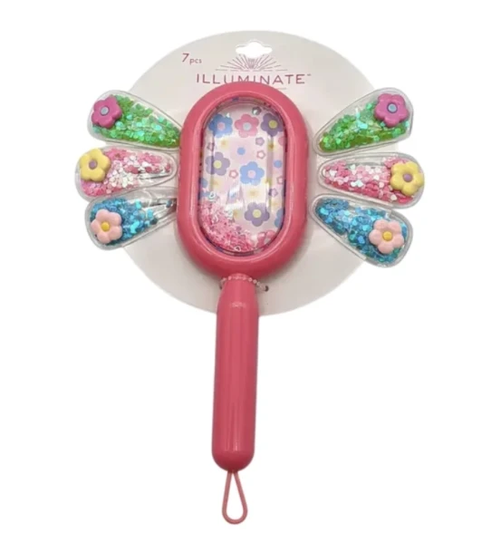 HAIR BRUSH WITH CLIPS