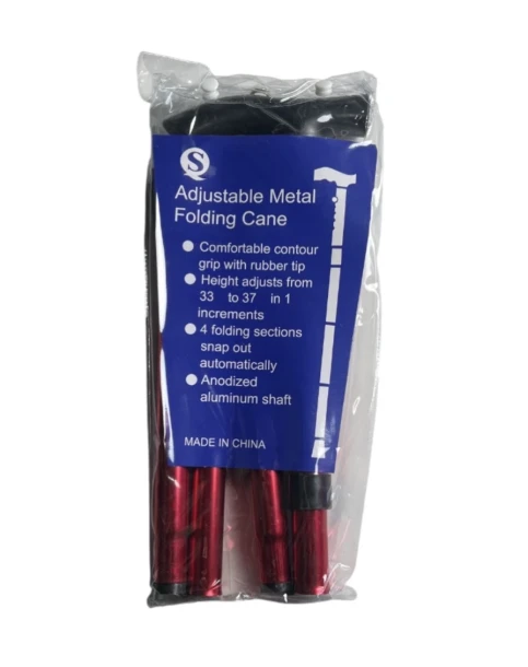 ADJUSTABLE METAL FOLDING CANE