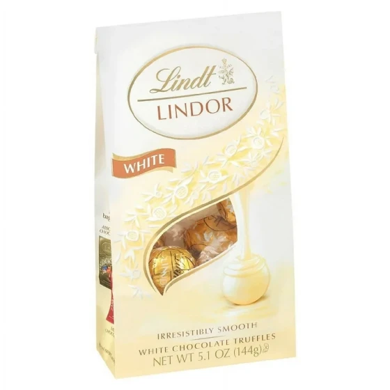 LINDT LINDOR WHITE CHOCOLATE 144 G