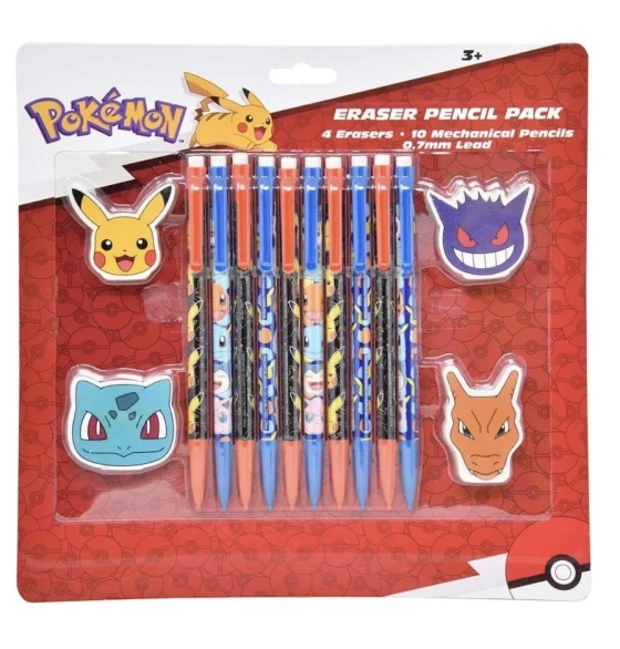 POKEMON ERASER PENCIL PACK