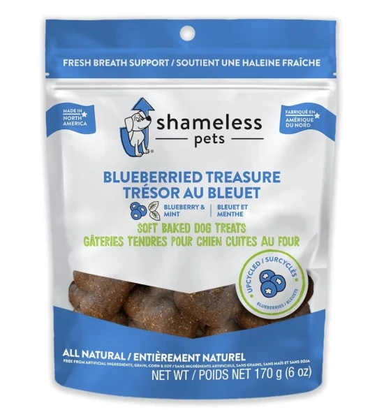 SHAMELESS PETS BLUEBERRIED TREASURE DOG SOFT BAKED TREATS 170 G