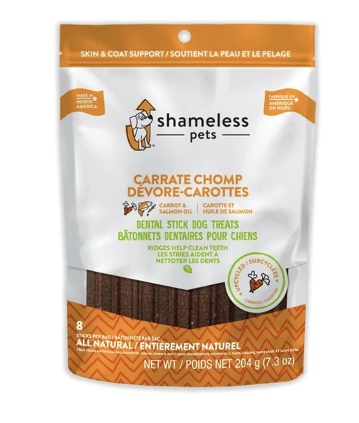 SHAMELESS PETS CARRATE CHIMP DENTAL STICK DOG TREATS