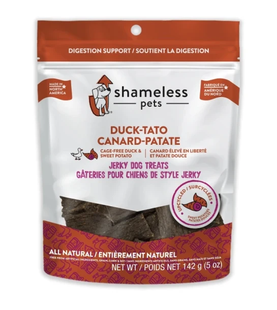 SHAMELESS PETS DUCK TATO JERKY DOG TREATS 142 G