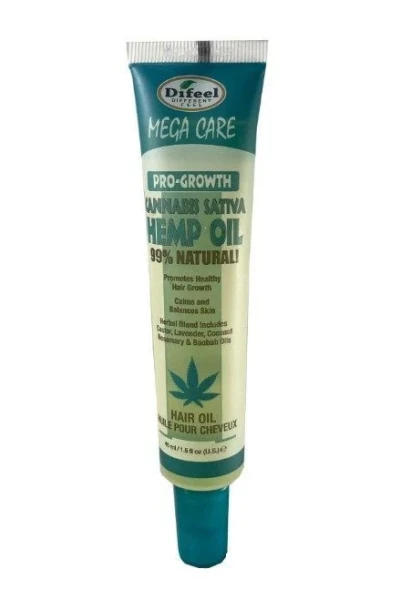 MEGA CARE CANNABIS SATIVA HEMP OIL HAIR OIL 1.5 FL OZ