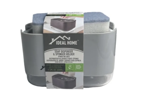SOAP DISPENSER AND SPONGE HOLDER