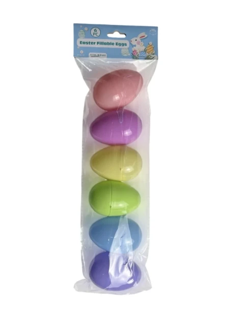 EASTER FILLABLE EGGS 6 COUNT