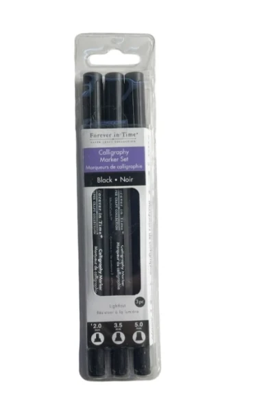 CALIGRAPHY MARKER SET BLACK 3 PACK