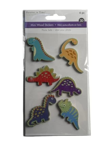 DINOSAUR MINI WOOD STICKERS