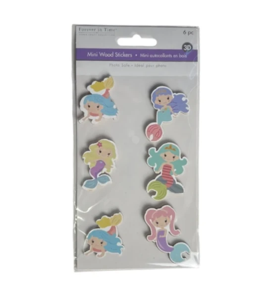 MERMAID MINI WOOD STICKERS