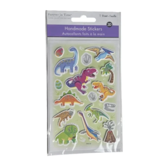 DINOSAUR HANDMADE STICKERS