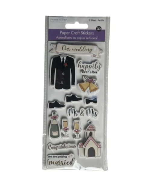 GROOM WEDDING PAPER CRAFT STICKERS
