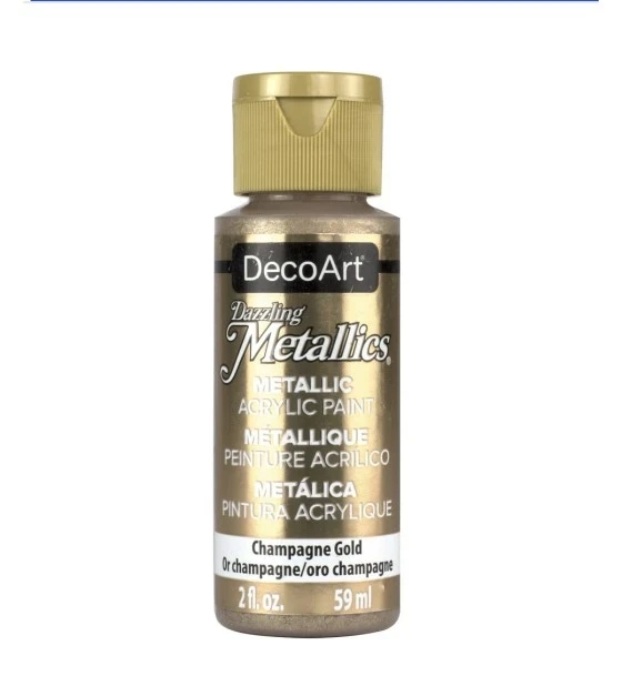 CHAMPAGNE GOLD METALLIC ACRYLIC PAINT 2 FL OZ