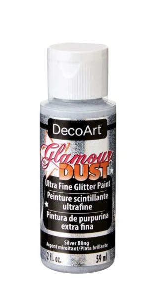 SILVER BLING ULTRA FINE GLITTER PAINT 2 FL OZ