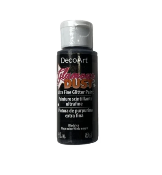 BLACK ULTRA FINE GLITTER PAINT 2 FL OZ