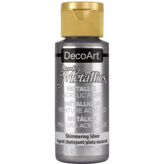 SHIMMERING SILVER ACRYLIC PAINT 2 FL OZ