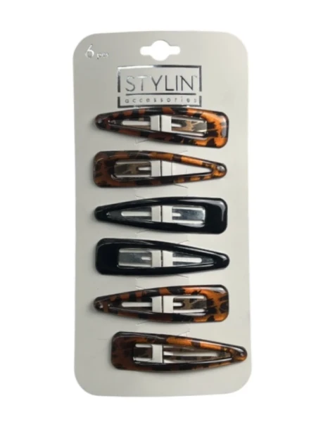 STYLIN HAIR BARRETTES 6 PACK