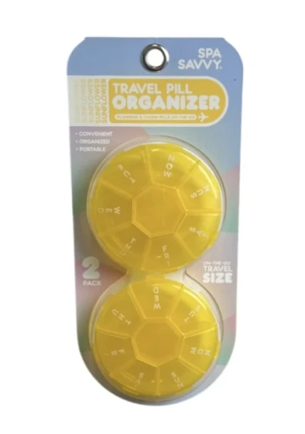 TRAVEL PILL ORGANIZER 2 PACK