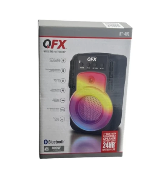4 INCH BLUETOOTH RECHARGEABLE SPEAKER LED PARTY LIGHTS 24 HOUR