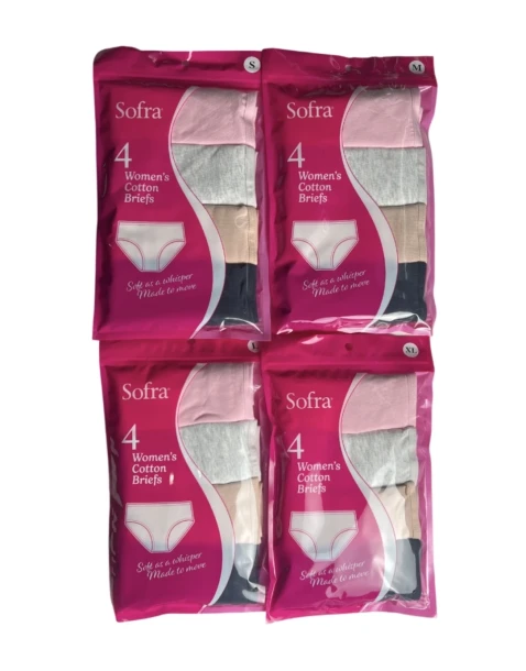 SOFRA WOMENS COTTON BRIEFS