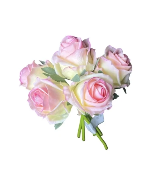 MEDIUM PINK AND WHITE ROSE BOUQUET