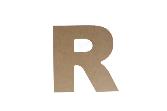 R WOODEN LETTER