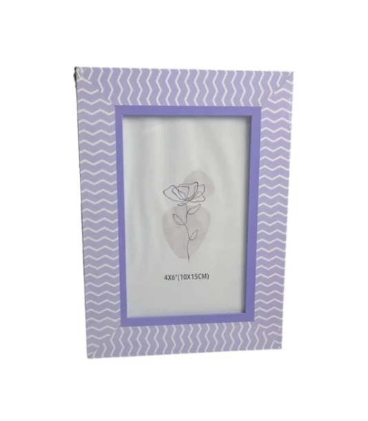 4 X 6 FRAME PURPLE AND WHITE