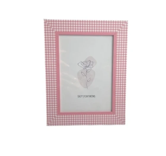 5 X 7 FRAME PINK AND WHITE