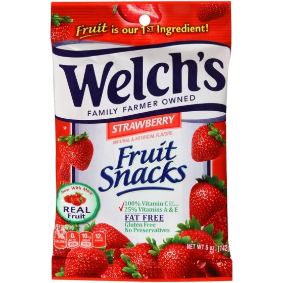 WELCHS STRAWBERRY FRUIT SNACKS