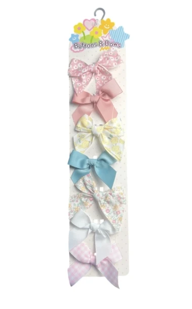 BUTTONS AND BOWS CLIPS 7 COUNT