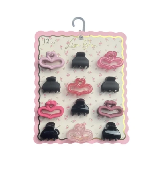 LISA MINI SMALL HAIR CLIPS 12 COUNT