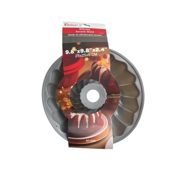 SILICONE SAVARIN MOLD 9.8X 9.8 X2.4 INCH
