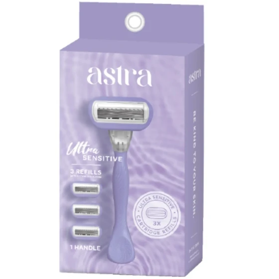 4.99 ASTRA ULTRA SENSITIVE RAZORS 3 PACK