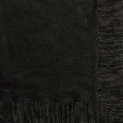 BLACK LUNCHEON NAPKINS