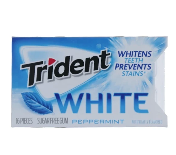 1.99 TRIDENT WHITE PEPPERMINT GUM
