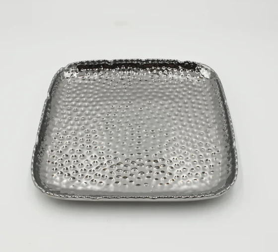 12.99 12" PLATTER -SILVER-SQUARE