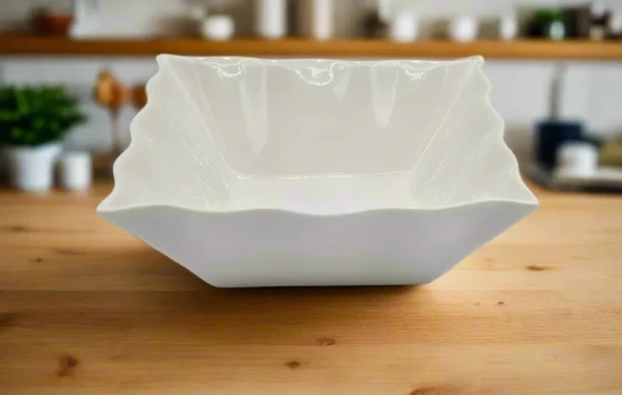 6.49 9"x4" PORCELAIN BOWL-SQUARE-WHITE