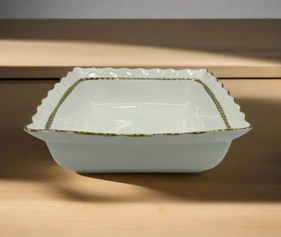 17.99 10.5"x4.25" BOWL-GOLD DESIGN-ROUND