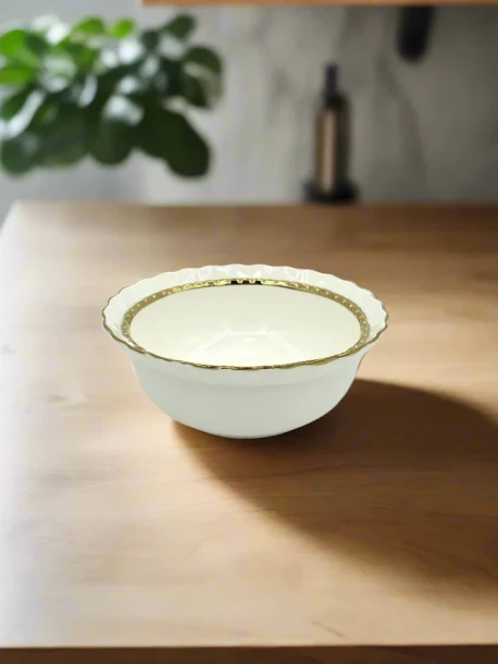 7.99 7" x3.5" BOWL-GOLD DESIGN-ROUND