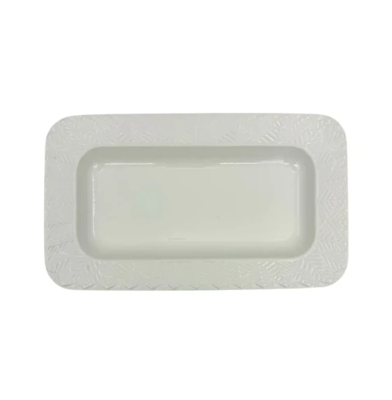 4.99 12"x7.25" PLATTER-RECTANGLE-WHITE