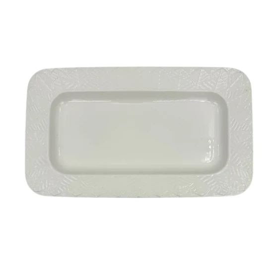 9.99 14"x8.25" PLATTER-RECTANGLE-WHITE