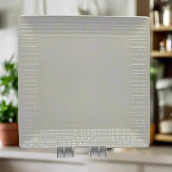 2.99 8" DESSERT PLATE-WHITE-SQUARE