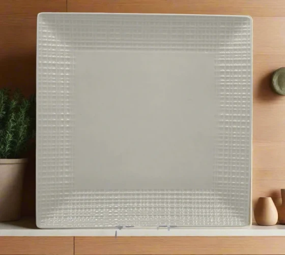 4.99 10" DINNER PLATE-WHITE-SQUARE
