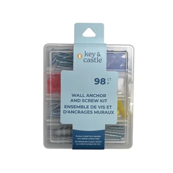 WALL ANCHOR AND SCREW KIT 98 COUNT