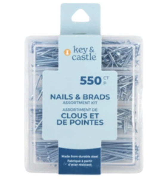 NAIL AND BRADS 550 COUNT