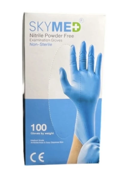 SKYMED NITRILE POWDER FREE 100 COUNT GLOVES