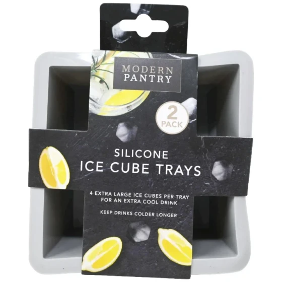 MODERN PANTRY SILICONE ICE CUBE TRAYS 2 PACK