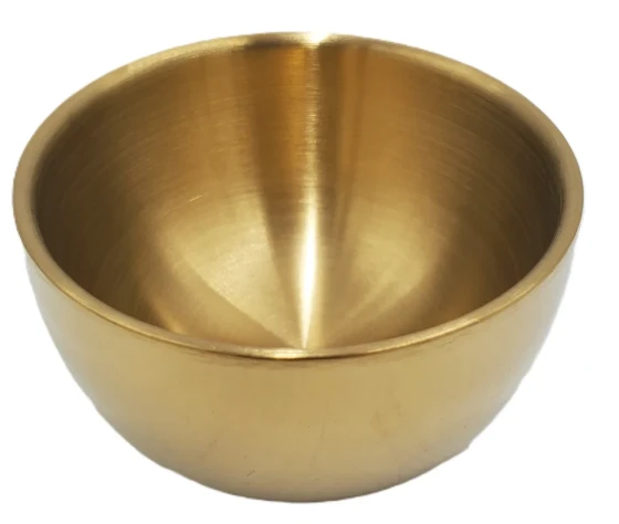 2.25"x1.75" S/S ROUND BOWL - GOLD
