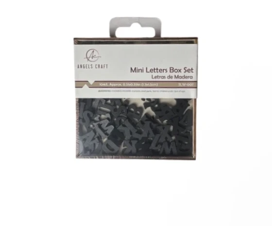 BLACK MINI LETERS BOX SET 104 COUNT