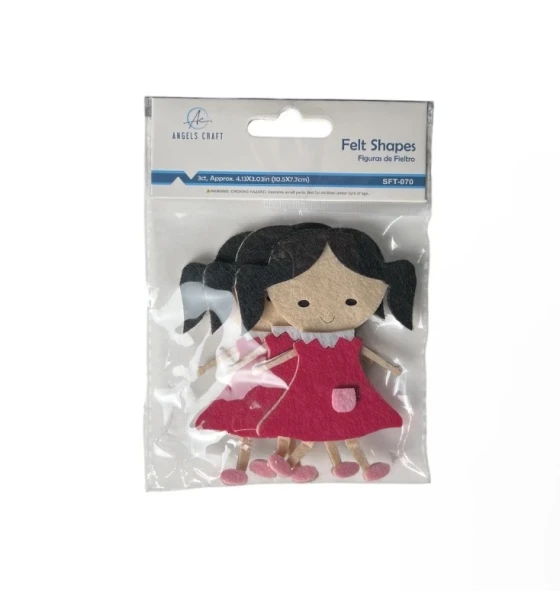 LITTLE GIRL FELT SHAPES 3 COUNT