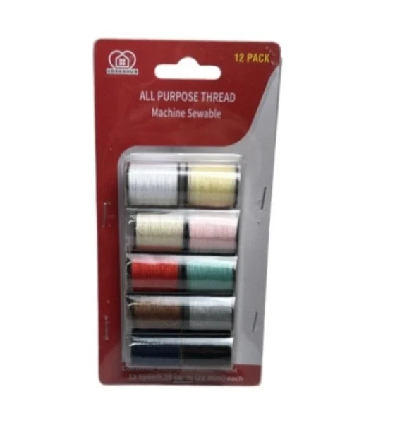 ALL PURPOSE THREAD MACHINE SEWABLE 12 PACK